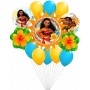 Ballons Vaiana en Grappe Hibiscus Disney