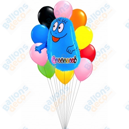 Ballons Barbubul Barbapapa Bleu en Grappe, Décorations ballons pour anniversaire.