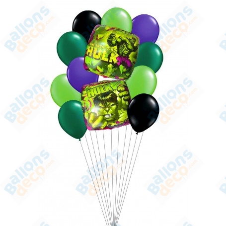 Ballons Hulk Carré en Grappe Avengers