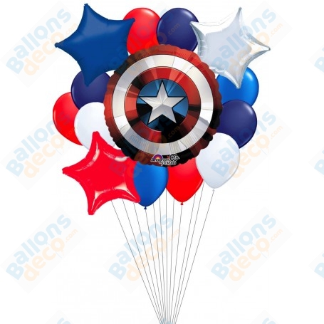 Ballon Captain América en Grappe Luxe Marvel Disney