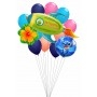 Ballons Stitch fusée en Grappe Fleur Hibiscus Luxe