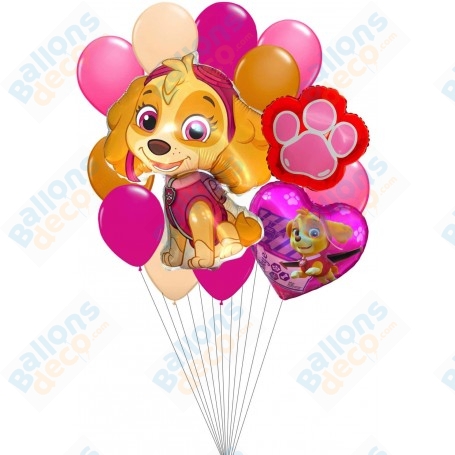 Ballons Stella La Pat Patrouille en Grappe, décorations ballons anniversaire Disney.