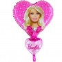 Ballon Barbie Doubles Coeurs Roses
