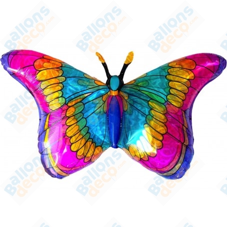 Ballon Papillon Transparent See True Anagram, décoration ballon anniversaire, décoration de vitrine.