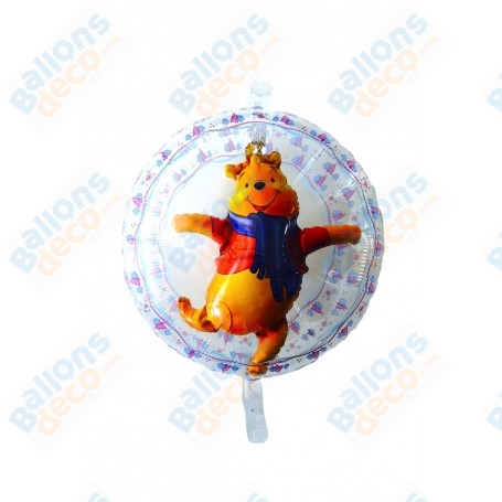 Ballon Winnie L'Ourson à L'intérieur Disney, décoration ballon de vitrine pour Noël.