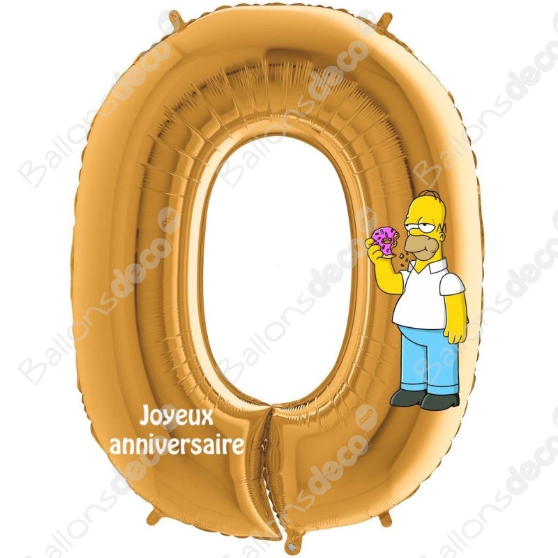 Ballon Les Simpson Homer Chiffre Or De Zero A Neuf Ballonsdeco Com