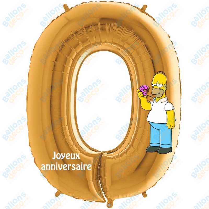 Ballon Les Simpson Homer Chiffre Or De Zero A Neuf Ballonsdeco Com