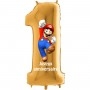 Ballon Super Mario Chiffre Un Or