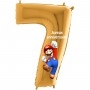 Ballon Super Mario Chiffre Sept Or