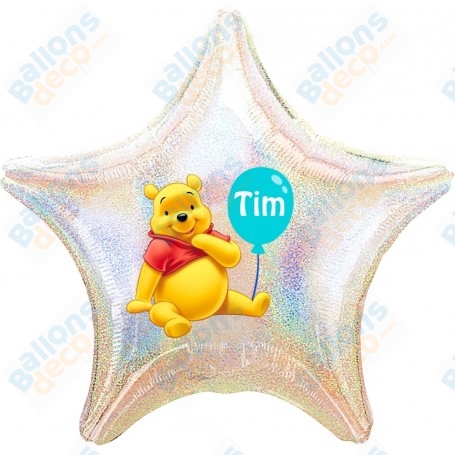 Ballon Etoile Winnie L'Ourson Personnalisable Disney, Décorations ballons pour anniversaire.