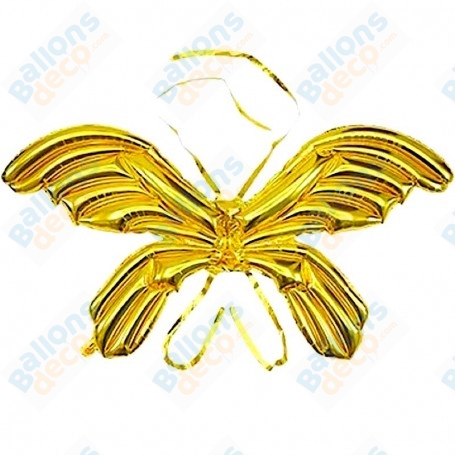 Ballon Ailes de Papillon Or 122 cm,  décoration ballon anniversaire, Féérique, Costumes de Papillon