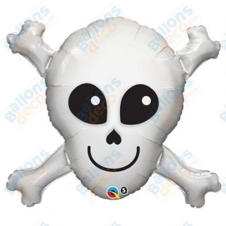 Ballon Tête de Squelette Blanche Halloween Coco Disney