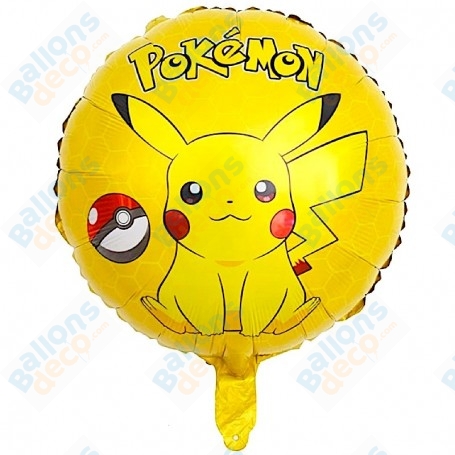 Ballon Pikachu Rond Jaune Pokémon