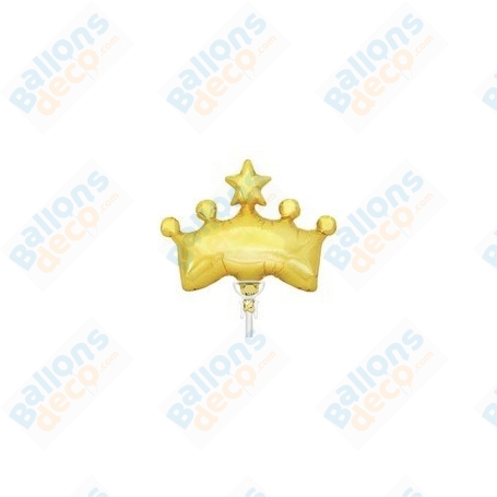 Ballon Couronne Or Air Princesse et Prince