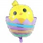 Ballon Poussin Jaune dans un Oeuf de Pâques