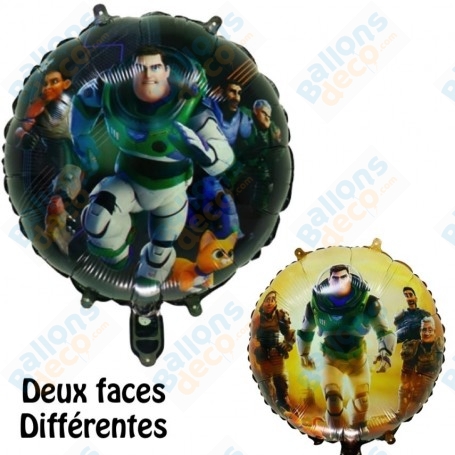 Ballon Buzz L'éclair Light Year 2 Faces Disney Pixar, décoration ballon anniversaire.