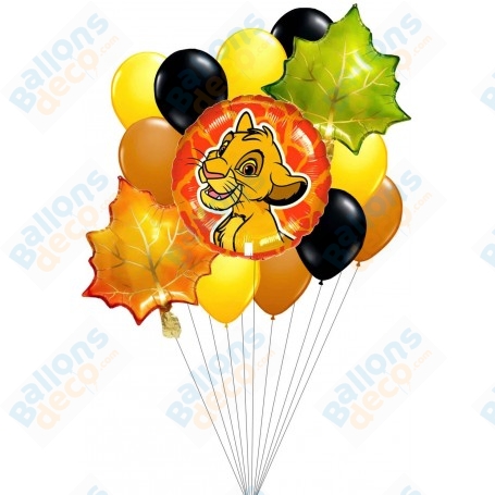 Ballon Simba le Roi Lion en Grappe de Luxe Disney, Décorations ballons pour anniversaire.