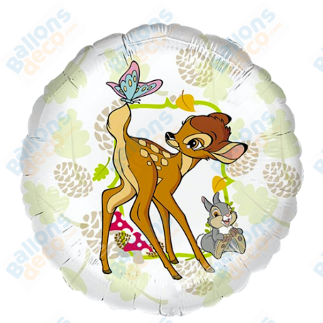 Ballon Bambi avec Panpan Rond Disney, Décorations ballons pour anniversaire.