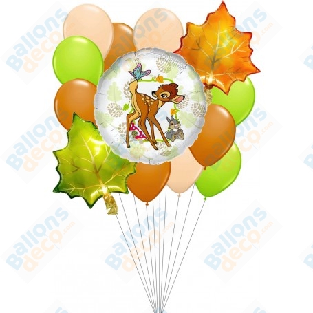 Ballons Bambi en Grappe de Luxe Disney, Décorations ballons pour anniversaire.