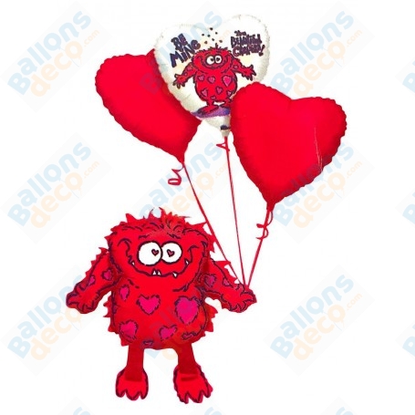 Ballons Monstre avec Ballons Grappe St-Valentin