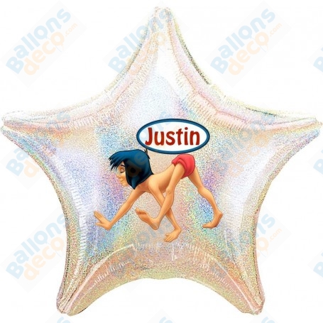 Ballon Mowgli Le Livre de la Jungle Personnalisable Disney 1 face, Décorations ballons pour anniversaire.