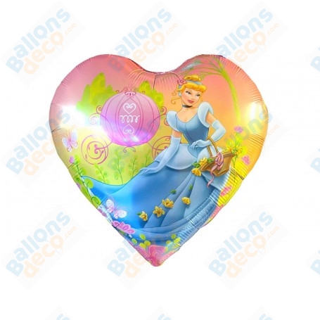 Ballon Cendrillon Coeur Pastel Princesses Disney, Décorations ballons pour anniversaire.
