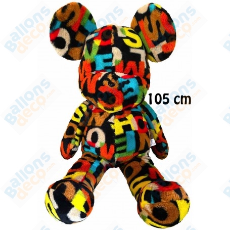 Peluche Bearbrick Mickey 105 cm Lettres Disney