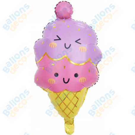 Ballon Cornet Double Glaces Cartoon