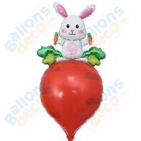 Abaodam 15 Pièces Ballon Lapin Ballons De Lapin Décoration De Fête De  Pâques Ballons à L'hélium Ballons En Feuille De Lapin Décor Coloré Enfant