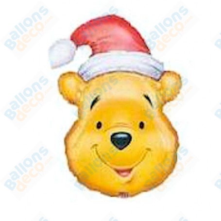 Ballon Winnie L'Ourson Noël Disney, décoration ballons de vitrine pour Noël.