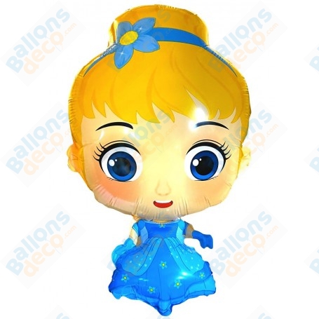 Ballon Princesse Robe Bleu de Couleur, Décorations ballons pour anniversaire.