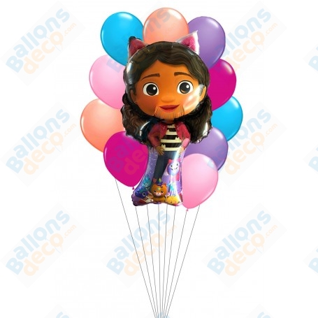 Ballons Gabby et la Maison Magique en Grappe