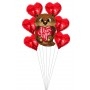 Ballons Loutre Coeurs Rouges en Grappe St Valentin