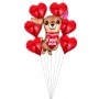 Ballons Chiwawa Coeurs Rouges en Grappe St-Valentin