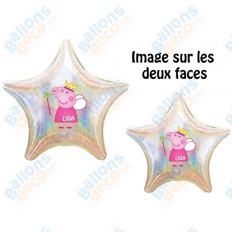 Ballon Peppa Pig Fée Personnalisable 2 Faces