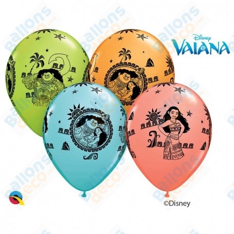 Ballons Vaiana De Baudruche Disney x 10 Moana, Décorations ballons pour anniversaire.