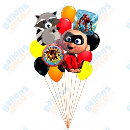 Ballons Grappe Jack Jack Les Indestructibles Disney, Décorations ballons pour anniversaire.