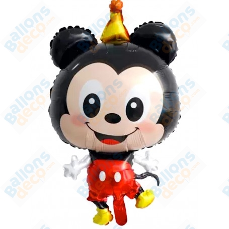 Ballon Mickey Chapeau D'anniversaire  Disney, Décorations ballons pour anniversaire.