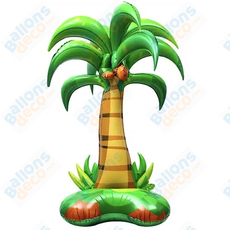 Ballon Palmier Géant 4D 132 cm, décoration ballon anniversaire tropicale, ballon stitch.