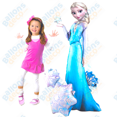 Ballon Elsa La Raine Des Neiges Marcheur Princesse Disney, Décorations ballons pour anniversaire.