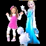 Ballon Elsa La Raine Des Neiges Marcheur Princesse Disney, Décorations ballons pour anniversaire.