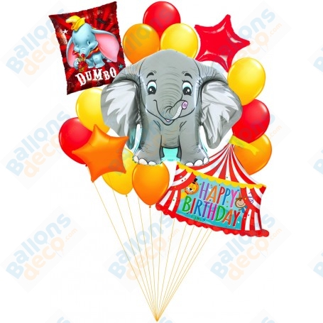 Ballons Dumbo Cirque Grappe Luxe Cirque Disney, Décorations ballons pour anniversaire.