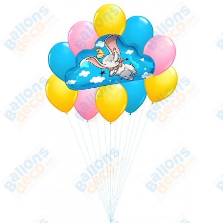 Ballons Dumbo Nuage en Grappe Disney + Baudruches, Décorations ballons pour anniversaire.