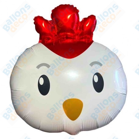 Ballon Tête de Coq Mignon, décoration ballon de Pâques et animaux de la ferme, Anniversaire.