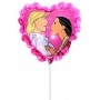 Ballon Pocahontas et John Smith Coeur Rose Disney