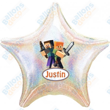 Ballon Minecraft Duo Personnalisable 1 Face
