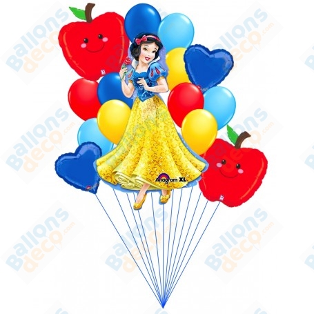 Ballons Princesse Blanche Neige En Grappe Disney, Décorations ballons pour anniversaire.