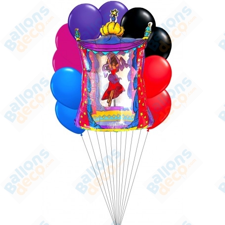 Ballon Esmeralda Dance en Grappe le Bossu de notre dame Disney, Décorations ballons pour anniversaire.