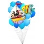 Ballons Mickey et Minnie sur un Bateau en Grappe