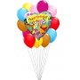 Ballons Winnie et ses Amis Happy Birthday en Grappe Disney